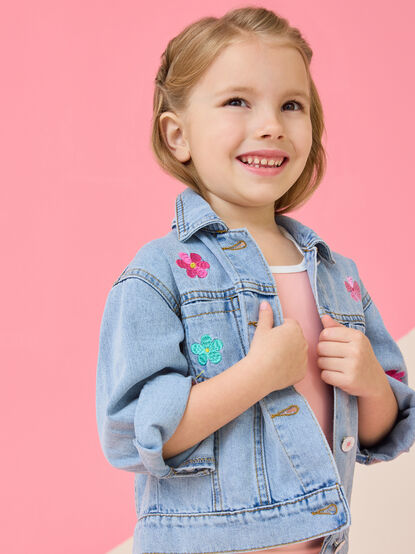 Maya Embroidered Denim Jacket - ALTAR'D STATE KIDS