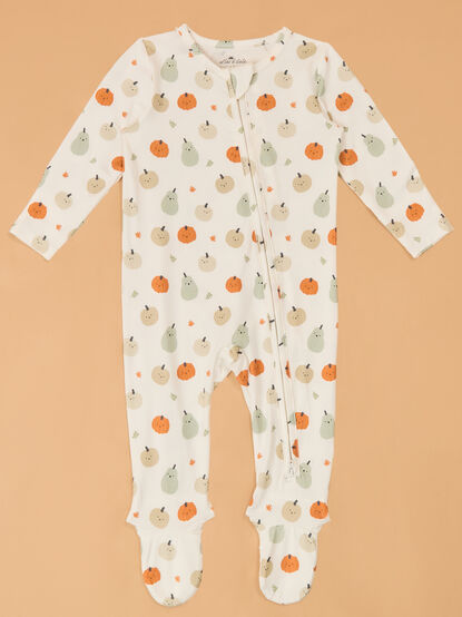 Happy Harvest Pumpkin Footie - AS Kids