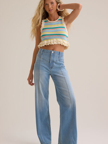 Pansy Crochet Ruffle Tank - ALTAR'D STATE KIDS