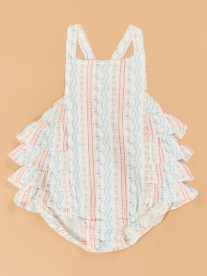 Tulip Stripe Ruffle Sunsuit - AS Kids