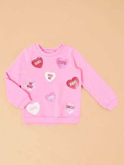 Conversation Heart Cutie Crewneck - ALTAR'D STATE KIDS