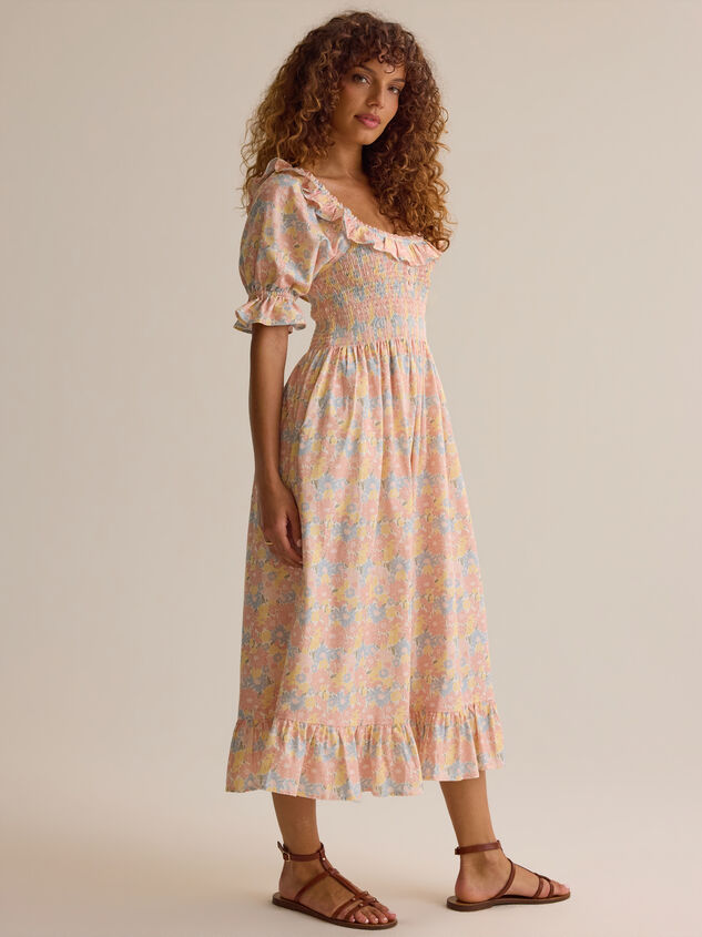 Ember Floral Ruffle Sleeve Mama Dress Detail 4 - ALTAR'D STATE KIDS