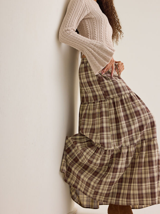 Dorthea Plaid Maxi Skirt Detail 3 - AS Kids