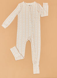 Horseshoe Bow Stripe Romper Detail 2 - AS Kids