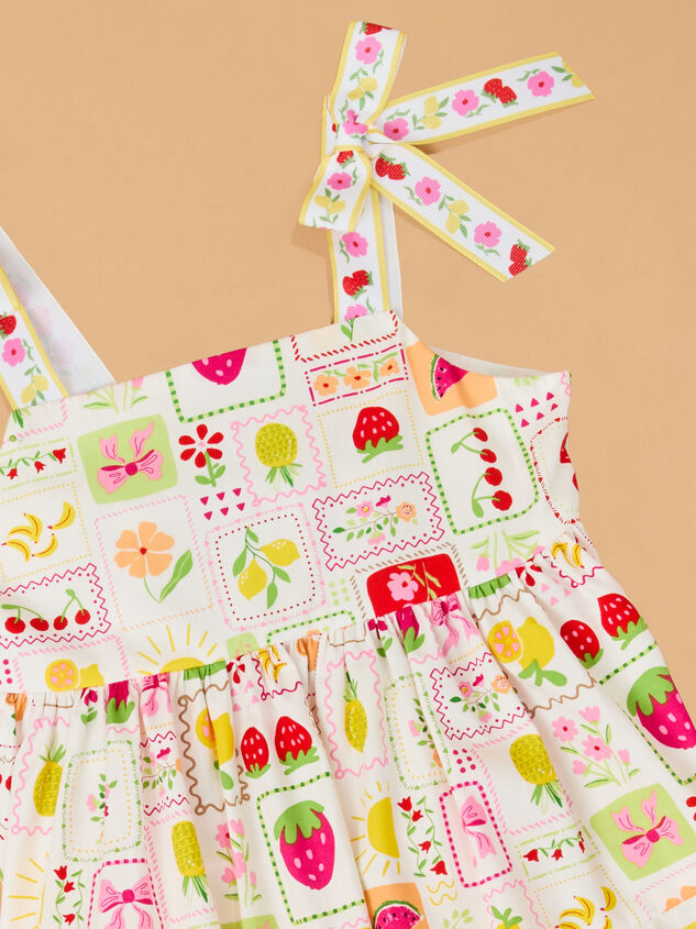 Capri Fruit Tile Print Short Set Detail 2 - AS Kids