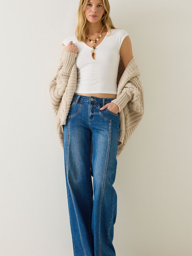 Luna Open Front Cardigan Detail 3 - AS Kids