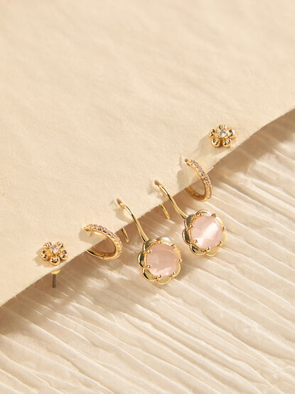 18K Gold Dipped Flower Earring Set - ALTAR'D STATE KIDS