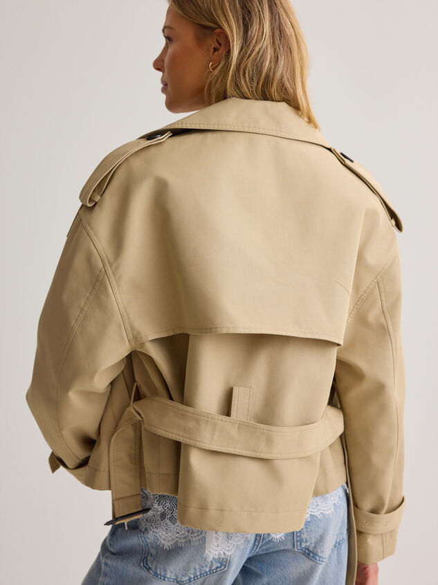 Elowen Cropped Trench Jacket Detail 7 - AS Kids