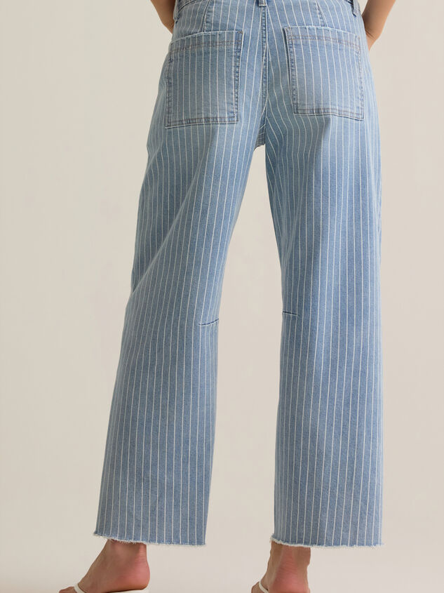 Masyn High Rise Striped Barrel Pant Detail 5 - AS Kids