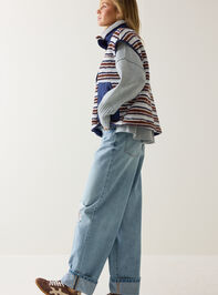 Marlow Stripe Sherpa Vest Detail 3 - AS Kids