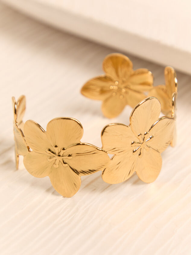 Floral Statement Cuff Bracelet Detail 3 - AS Kids