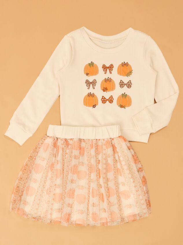 Lucille Pumpkin and Bow Skirt Toddler Set - AS Kids