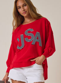 USA Striped Applique Sweatshirt - AS Kids