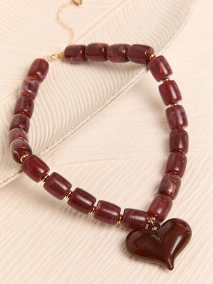Statement Resin Bubble Heart Necklace - AS Kids