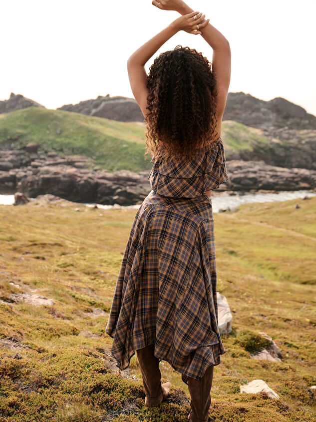 Camden Plaid Handkerchief Midi Skirt Detail 4 - AS Kids