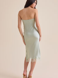 Evie Satin Lace Midi Dress Detail 6 - ALTAR'D STATE KIDS