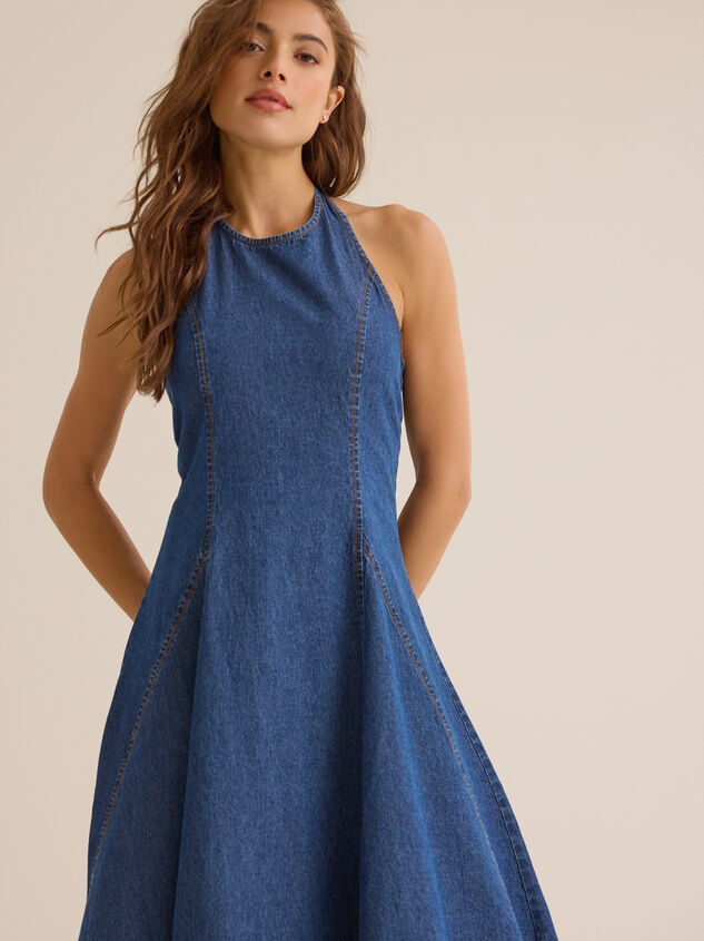 Ozzie Denim Midi Dress Detail 2 - ALTAR'D STATE KIDS