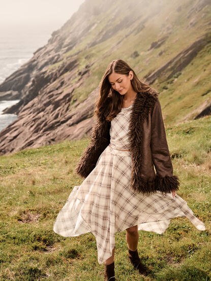 Marin Plaid Handkerchief Midi Skirt - AS Kids