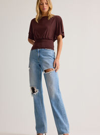 Mina Boatneck Fitted Top Detail 2 - AS Kids