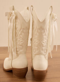 Leila Bow Western Boots Detail 3 - ALTAR'D STATE KIDS