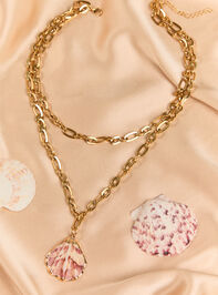 Double Layered Shell Necklace Detail 2 - AS Kids