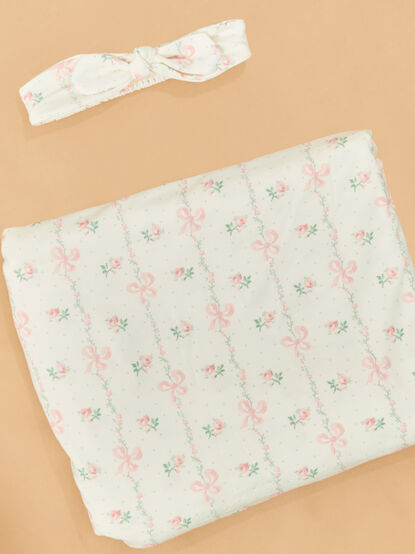 Buds & Bows Swaddle with Headband - ALTAR'D STATE KIDS