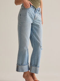 Augusta High Rise Roll Cuff Jeans Detail 4 - AS Kids