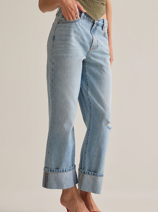 Augusta High Rise Roll Cuff Jeans Detail 4 - AS Kids