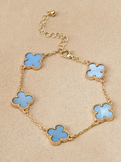 Clover Double Sided Blue Bracelet - AS Kids