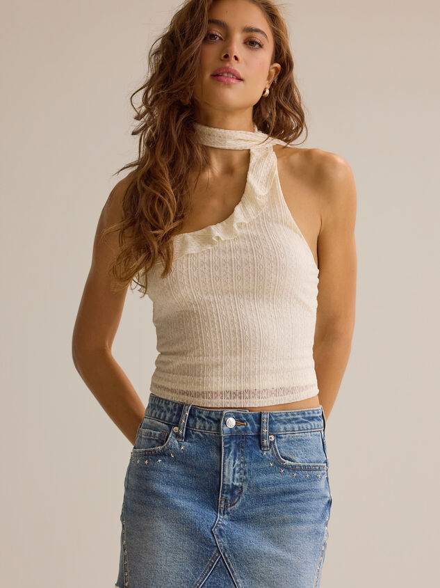 Leah Studded Denim Skirt Detail 3 - AS Kids