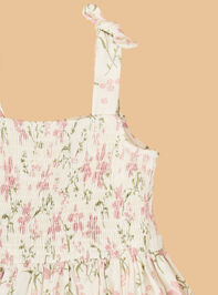 Thea Smocked Floral Toddler Dress Detail 3 - ALTAR'D STATE KIDS