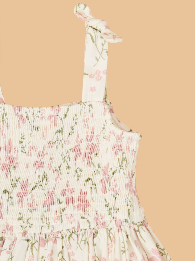 Thea Smocked Floral Toddler Dress Detail 3 - ALTAR'D STATE KIDS