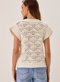 Jemma Chenille Tie Front Sweater Detail 4 - AS Kids