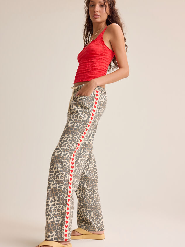 Meredith Cheetah Heart Pants - AS Kids