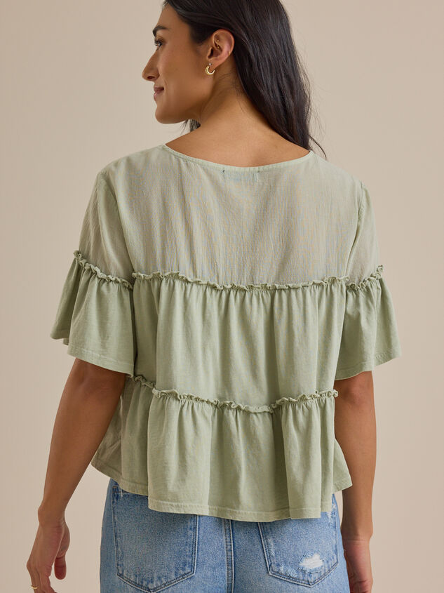 Calliope Tiered Babydoll Top Detail 4 - AS Kids