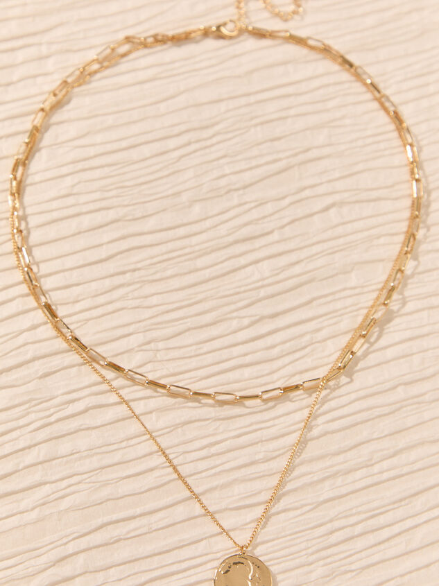 Hammered Coin Layer Necklace Detail 3 - AS Kids