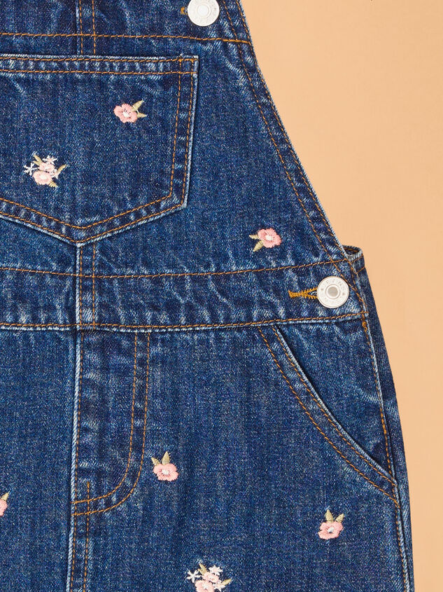 Phoebe Embroidered Overall Baby Dress Detail 2 - AS Kids