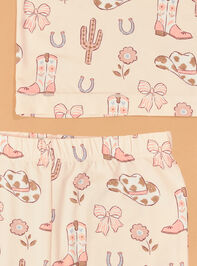Darlin' Cowgirl Long Sleeve Lounge Set Detail 2 - AS Kids