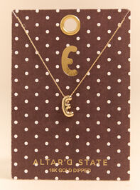 18k Gold E Bubble Monogram Necklace - AS Kids