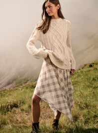 Marin Plaid Handkerchief Midi Skirt Detail 5 - AS Kids