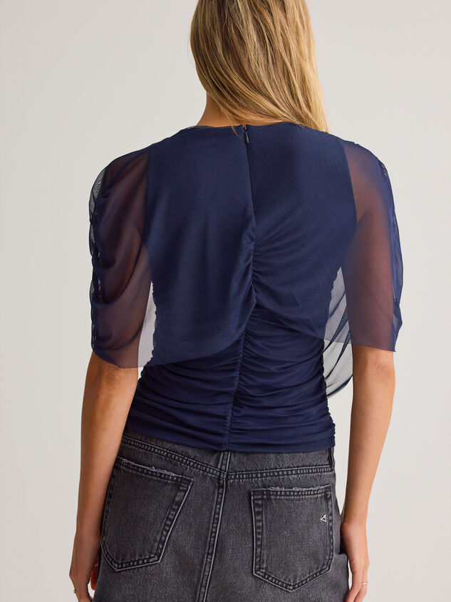 Kael Mesh Shawl Wrap Top Detail 4 - AS Kids