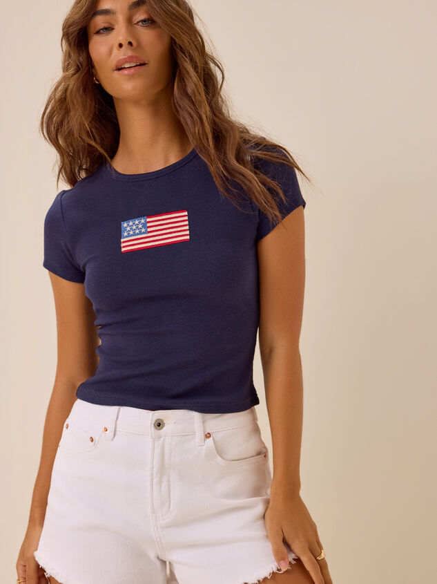 USA Embroidered Baby Tee - AS Kids