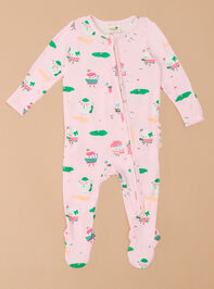 Dreaming of the Green Ruffle Footie Detail 2 - ALTAR'D STATE KIDS