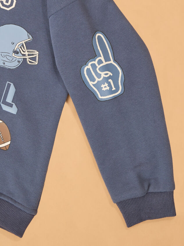 Dad's Football Buddy Crewneck Detail 4 - AS Kids