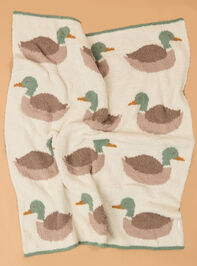 Mallard Chenille Blanket By Mudpie Detail 2 - AS Kids