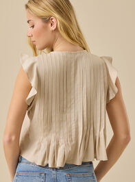 Aurora Pleated Tie Front Top Detail 5 - ALTAR'D STATE KIDS