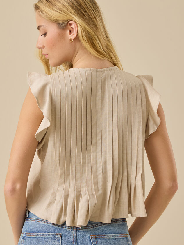 Aurora Pleated Tie Front Top Detail 5 - ALTAR'D STATE KIDS