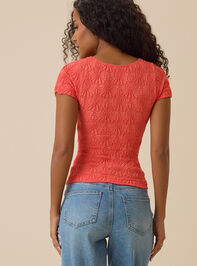 Blaire Short Sleeve Seamless Floral Tee Detail 4 - AS Kids