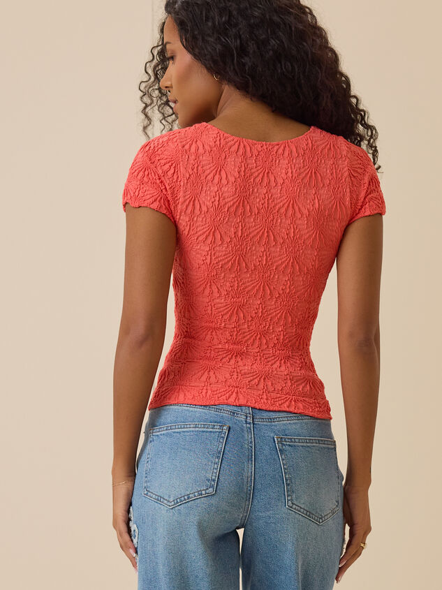 Blaire Short Sleeve Seamless Floral Tee Detail 4 - AS Kids