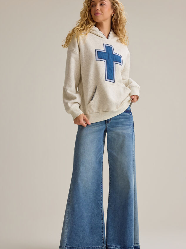 Denim Cross Hoodie - AS Kids